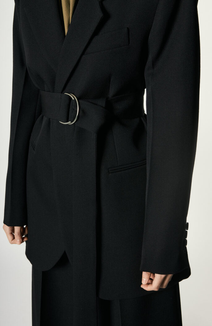 Belted Jacket in Black