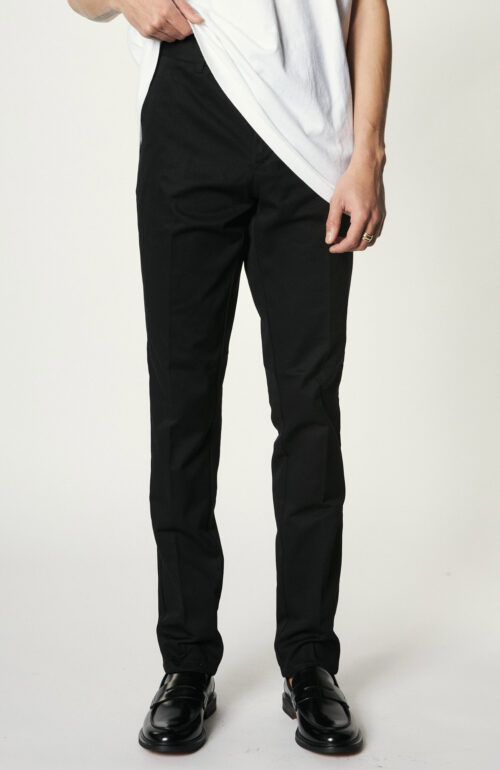 Oversized Carrot Fit Chino Trousers in Black