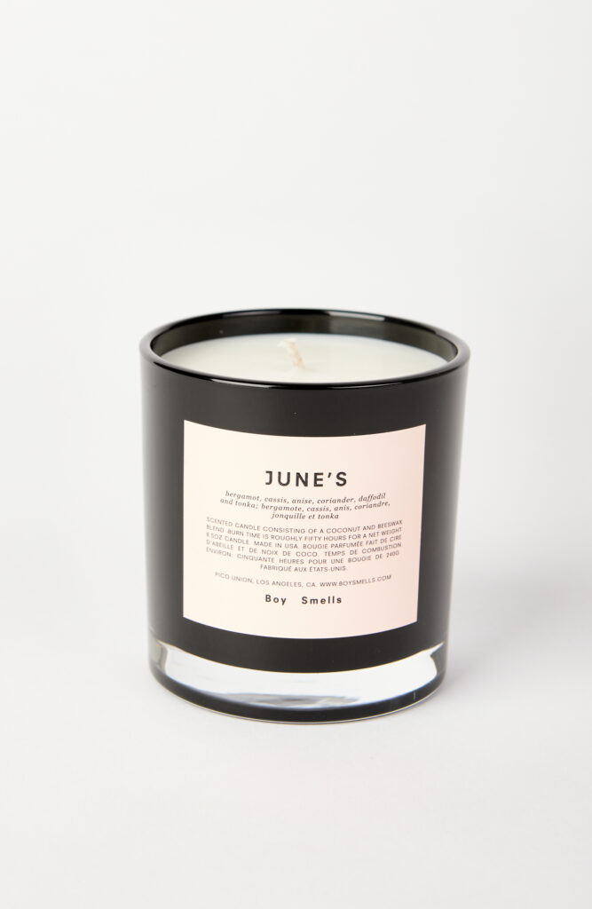 Scented candle "June's" with woody note