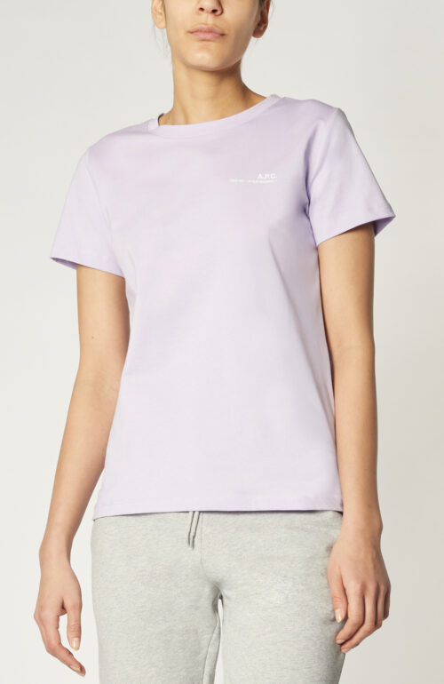 T-Shirt „Item“ in violet mit Logo-Print