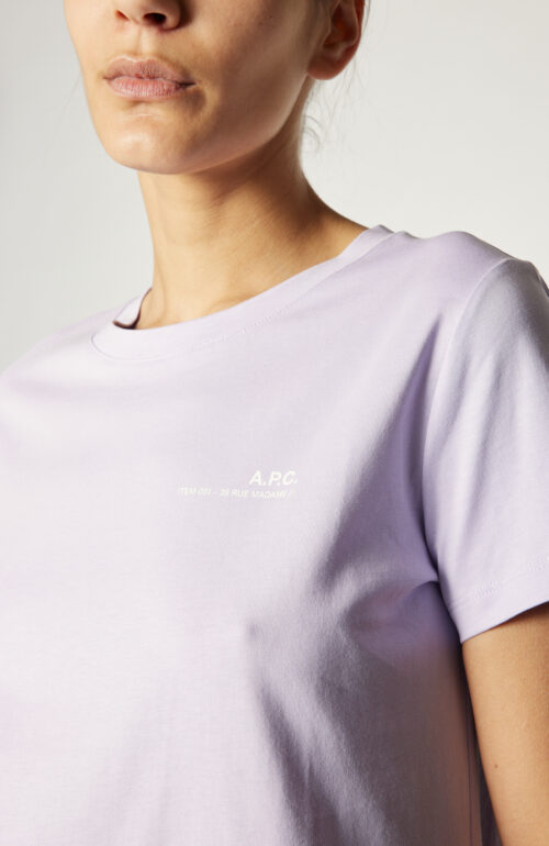 T-Shirt „Item“ in violet mit Logo-Print