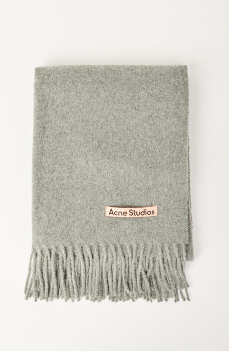 Grey mottled cashmere scarf