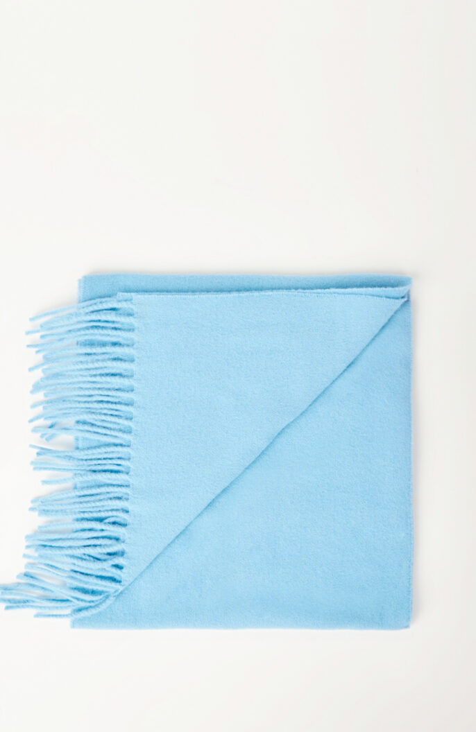 Azurblauer Schal aus Wolle