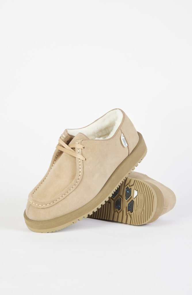 Lined lace-up shoe "DYS" in taupe (unisex)