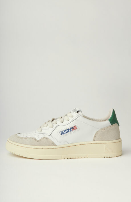 Sneaker Medalist "LS23" in white / green with suede for women