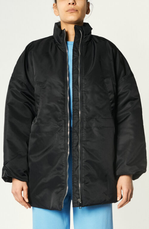 Padded nylon jacket in black