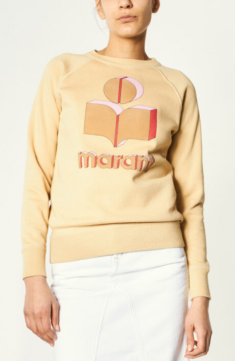 Honiggelbes Sweatshirt "Milly" mit großem Logo-Print