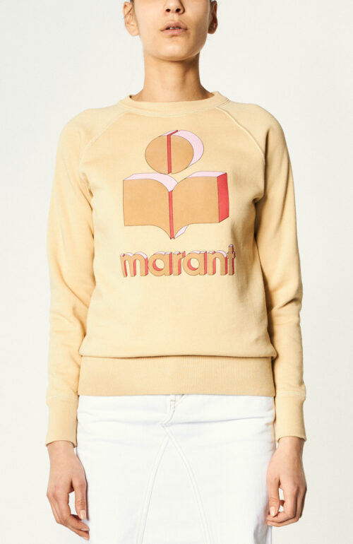 Honiggelbes Sweatshirt "Milly" mit großem Logo-Print