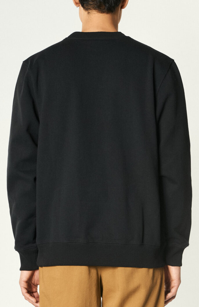 Schwarzer Sweater "S-Crown" aus Baumwolle