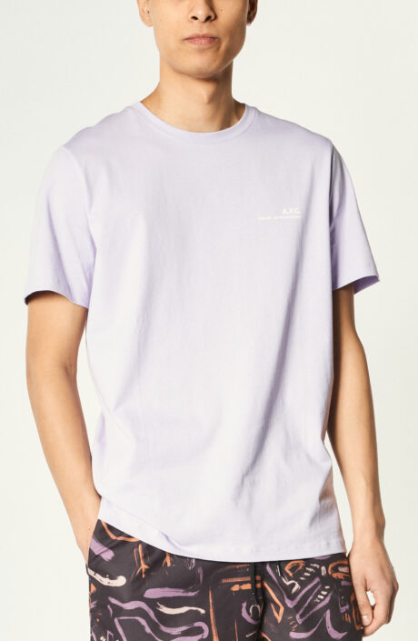 Violettes T-Shirt "Item" mit Logo-Print