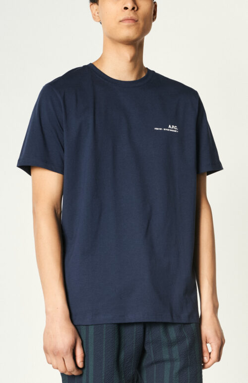 Dunkelblaues T-Shirt "Item" mit Logo-Print