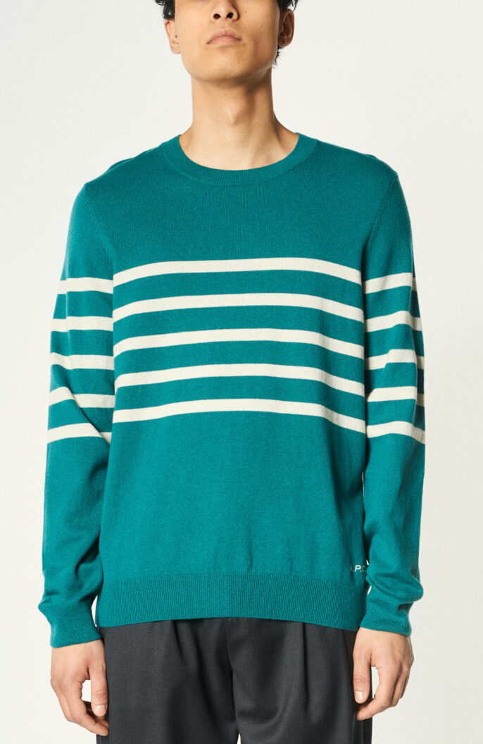 Grüner Pullover "Maceo" mit Streifen