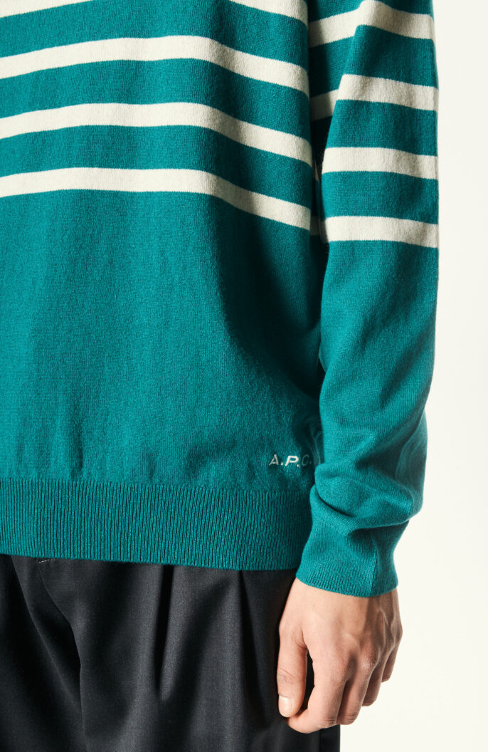 Grüner Pullover "Maceo" mit Streifen