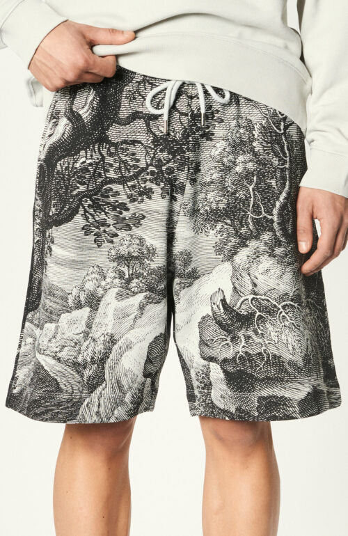 Sweat-Shorts "Harbor" mit Landschafts-Print
