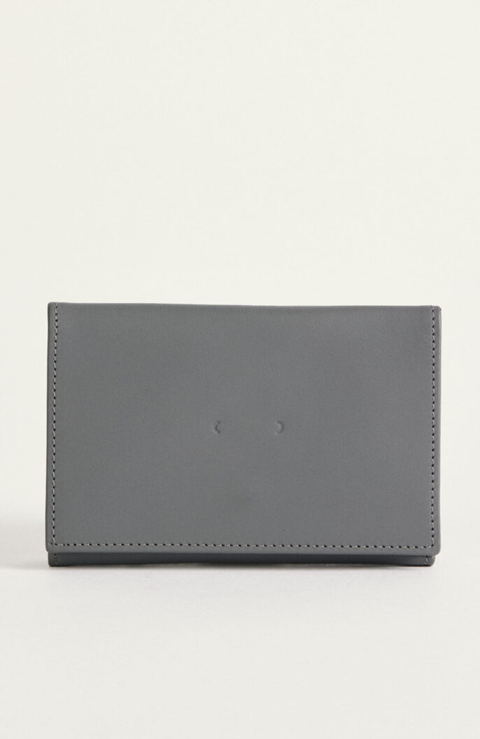 Gray leather wallet "CM34