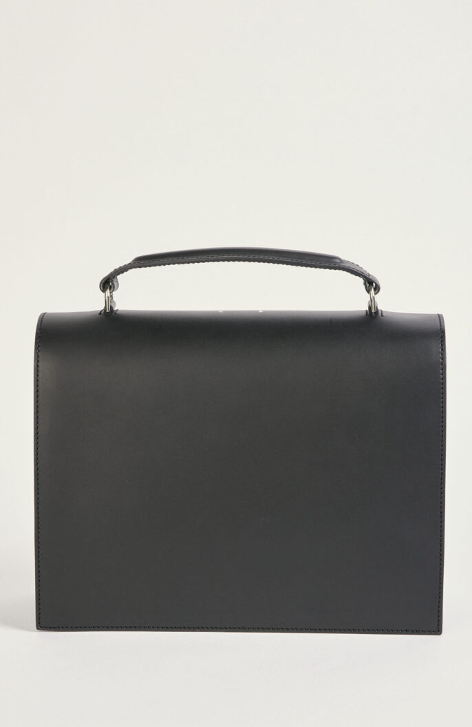 Schwarze Handtasche “AB3“ aus Leder