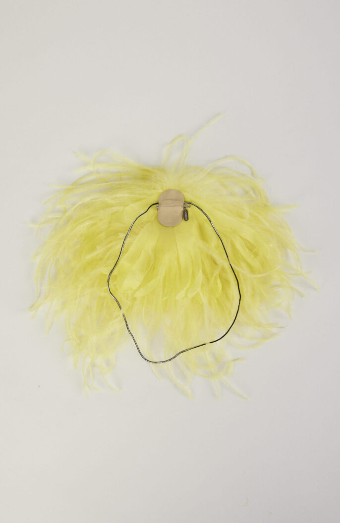 Yellow feather brooch "Nina