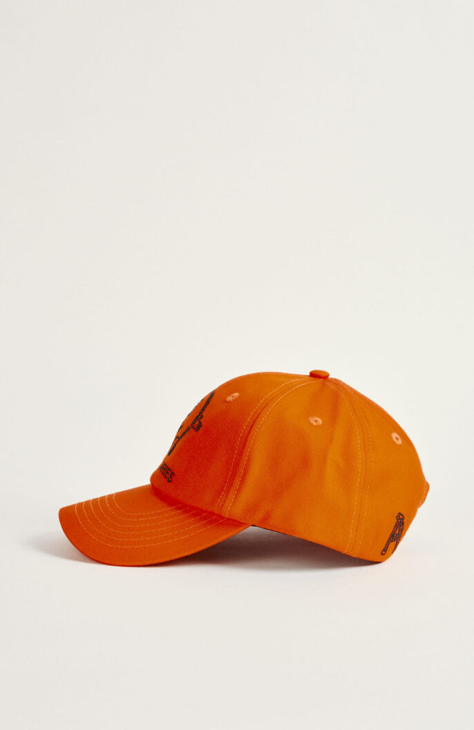 Orange baseball cap "I like it