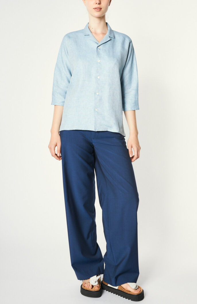 Bluse "Triadic Denim" in Jeansblau