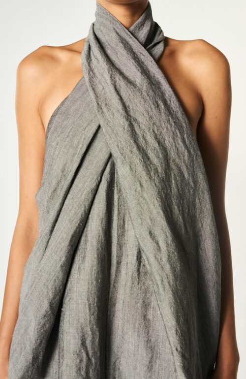 Halter neck dress "Dalie" in gray