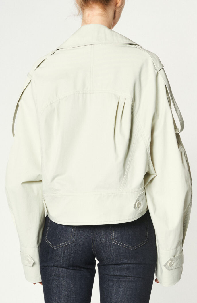 Cropped Trenchcoat "Joas" in Offwhite