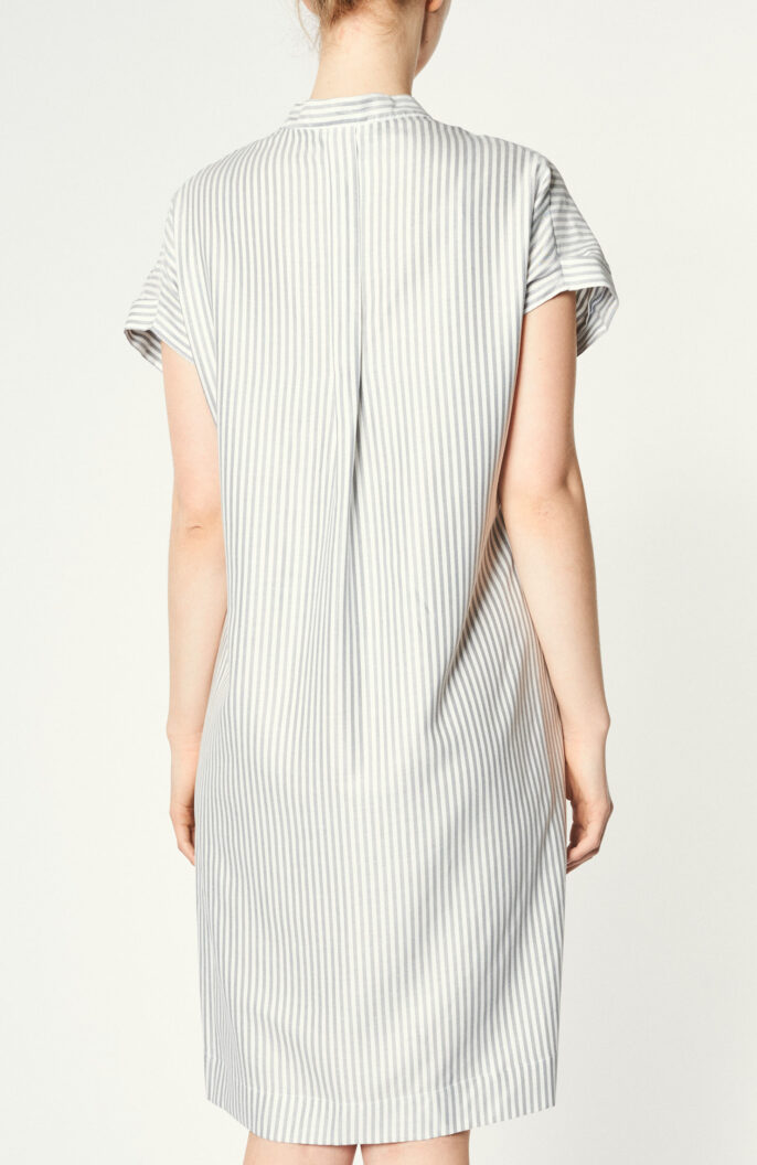 Gestreiftes Kleid "Cultural Stripy" in Grau/Weiß