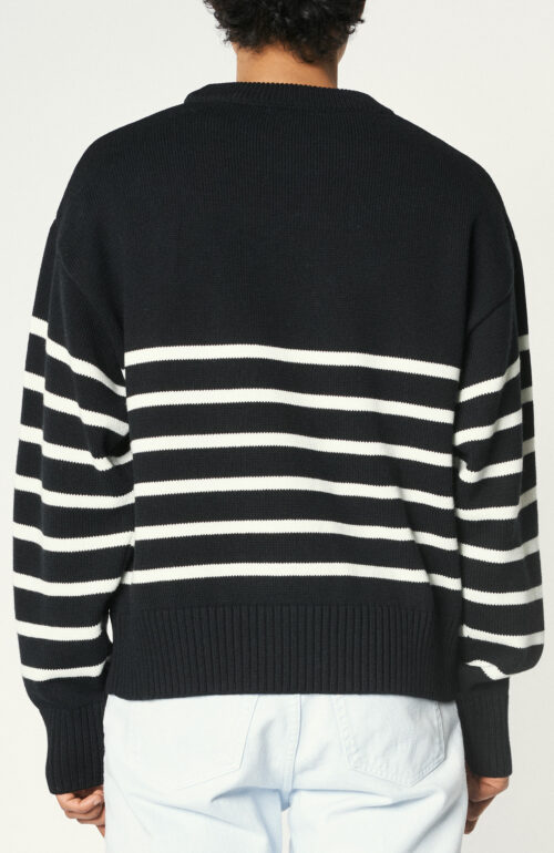 Gestreifter Pulli "Ami De Coeur Striped Sweater" in Blau/Weiß