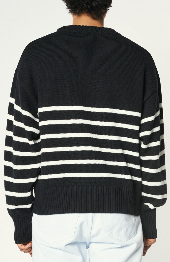 Ami De Coeur Striped Sweater in Blue/White