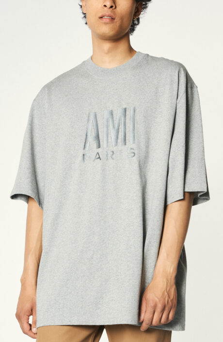 T-Shirt "Ami Paris" in Grau 