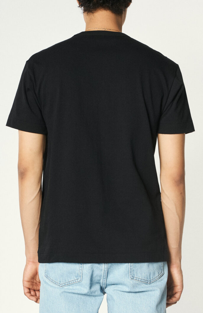 T-Shirt mit Herz-Print in Schwarz/Weiß/Rot