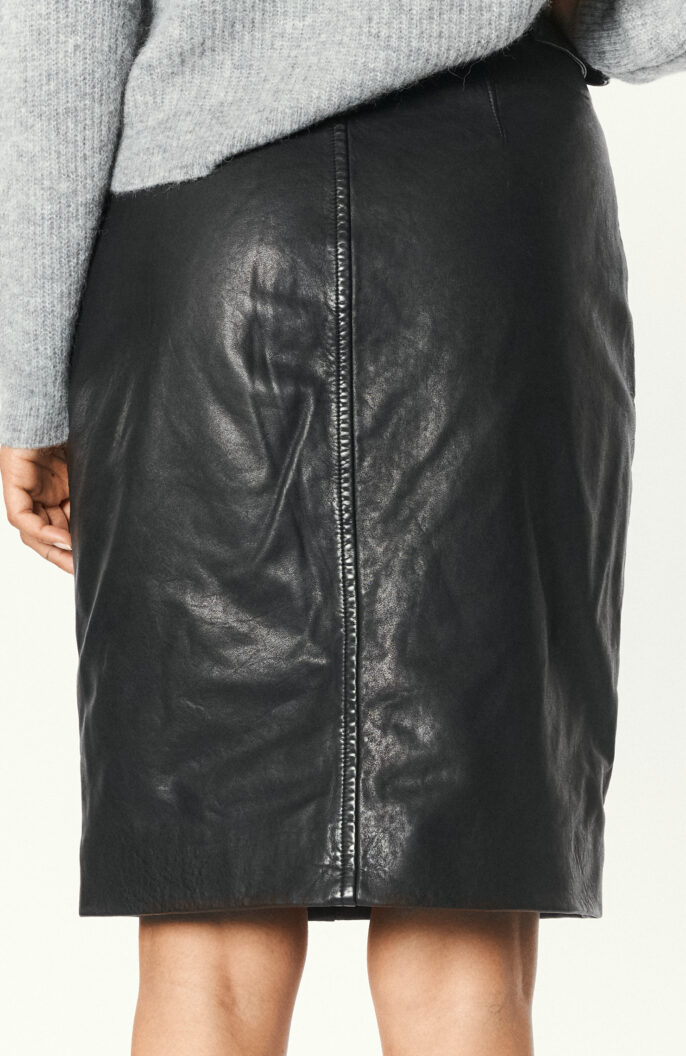 Leather skirt "Bertille" in black
