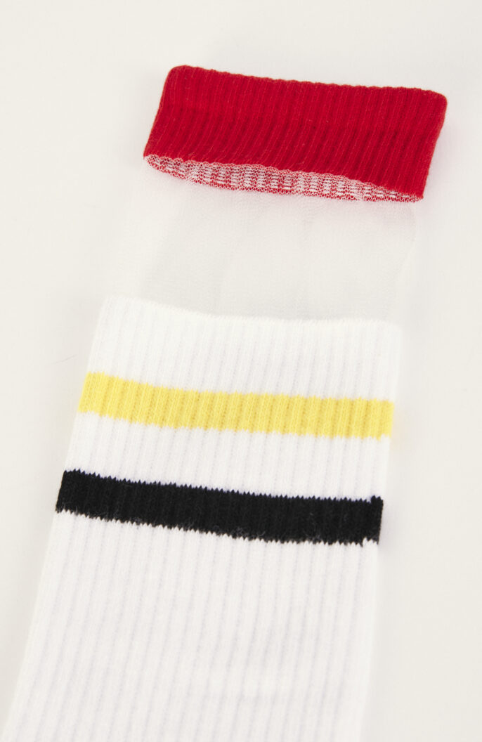 Socken "Short Stripe" in Weiß