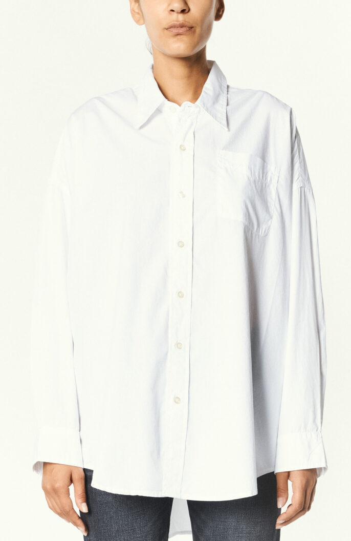 Shirt "Drop Neck" in white