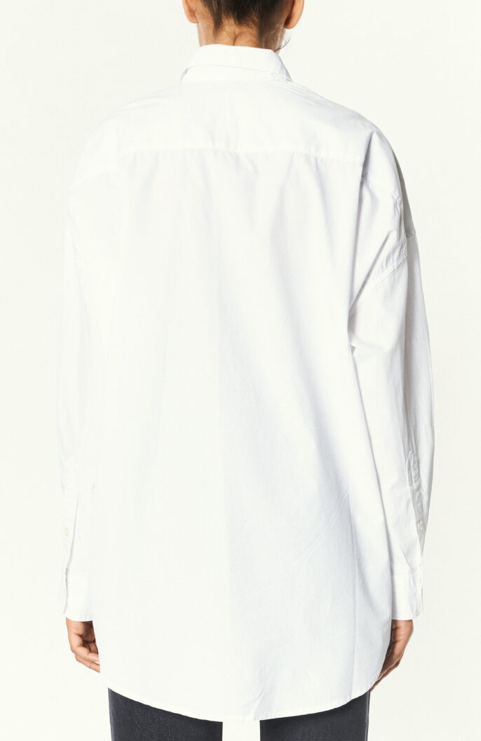 Shirt "Drop Neck" in white