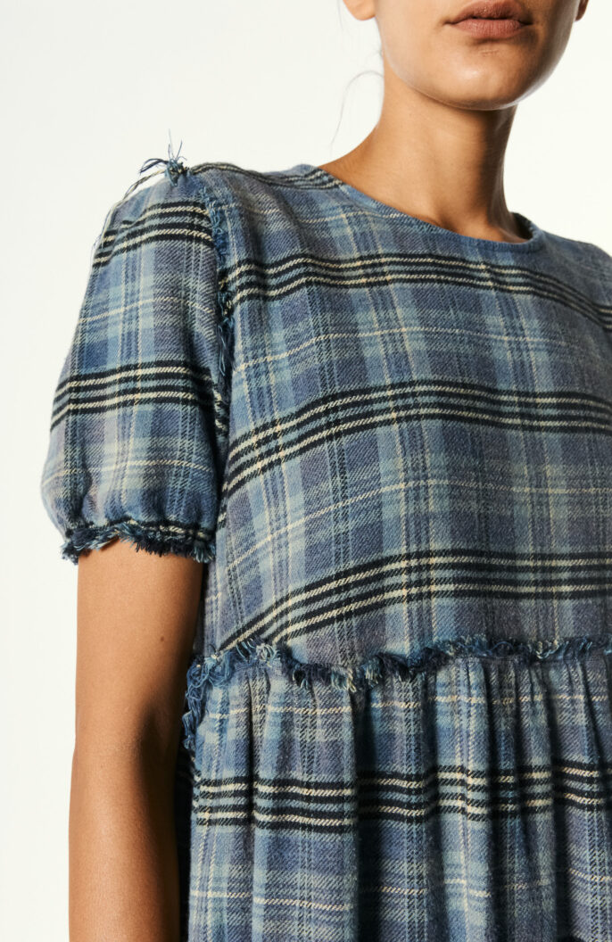 Checked midi dress "Relaxed" in blue
