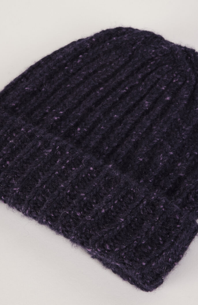 Mütze "Ama Piuma" in violett-meliert