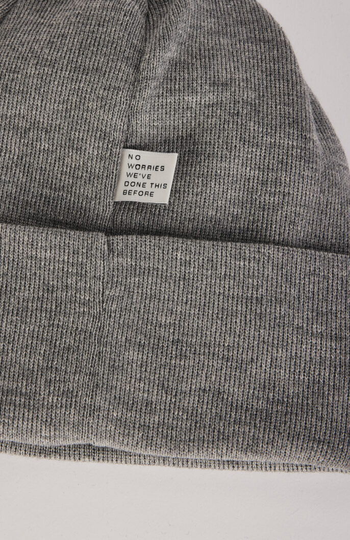 Grey beanie "Permanent Beanie" from merino wool