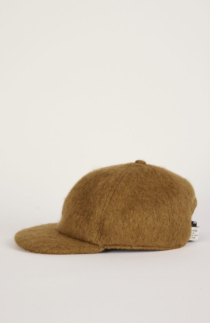 Honiggelbe Cap "Chamar Fuzzy" aus Wolle/Kaschmir