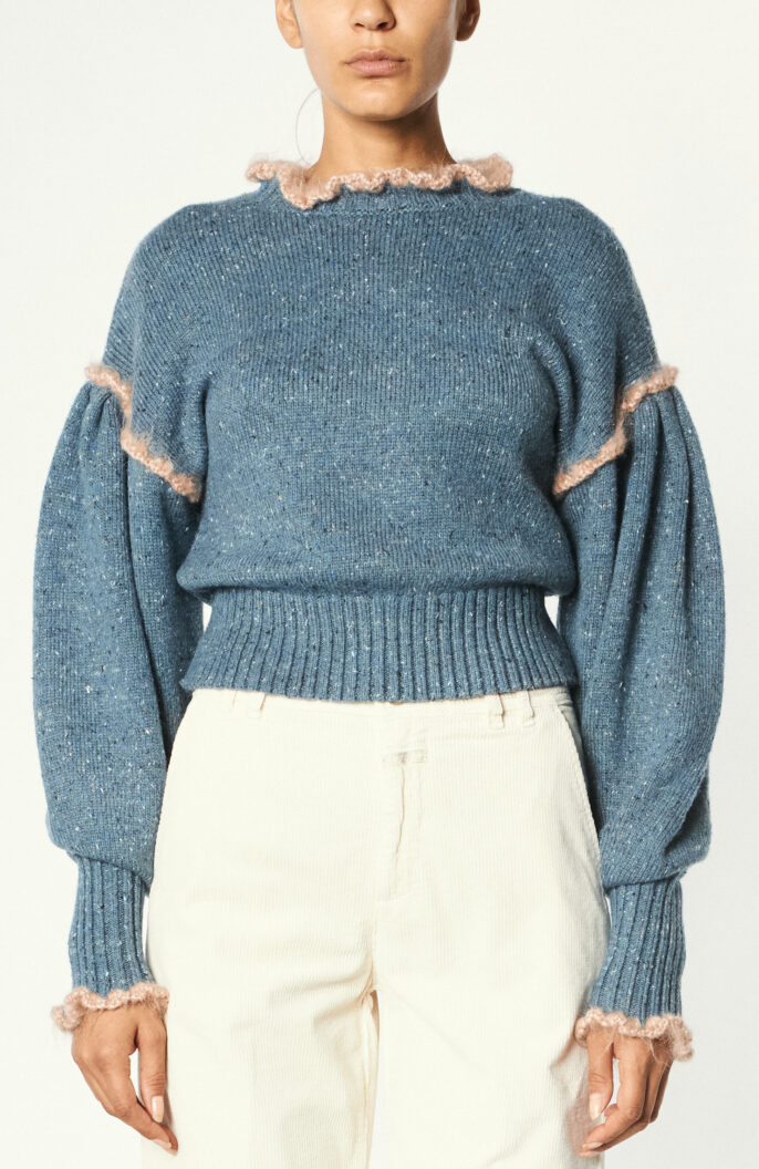 Mottled sweater "Dayanna" in light blue