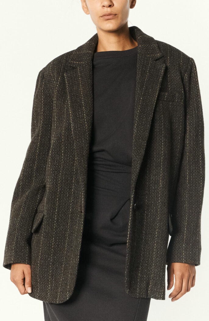 Striped oversize blazer "Cikaito" in brown