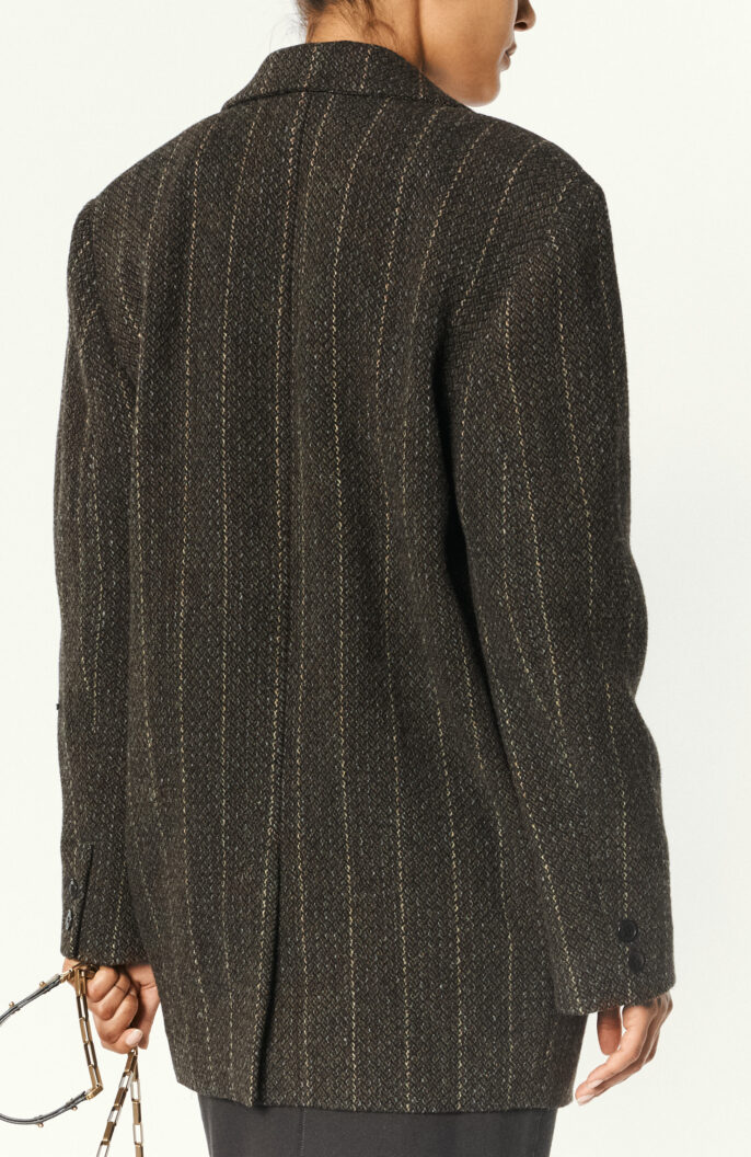 Striped oversize blazer "Cikaito" in brown