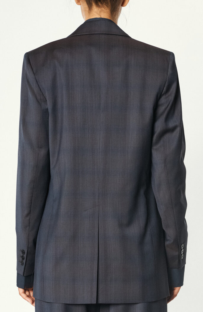 Checkered blazer "Olegga" in gray / blue