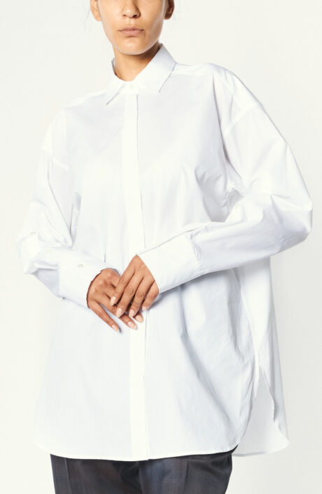 Oversize-Hemd "Placket Detail" in Weiß