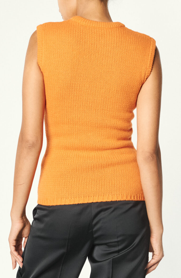 Knitted top "Mirror Tank Top" in orange