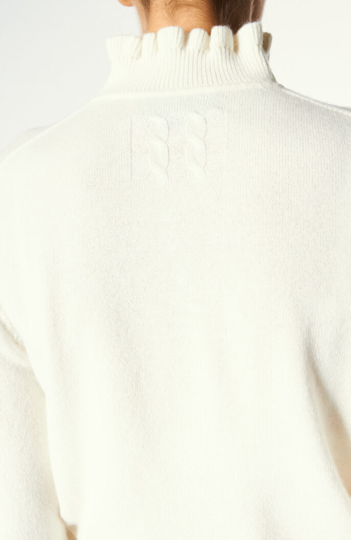 Stand-up collar sweater "Francis" in ivory