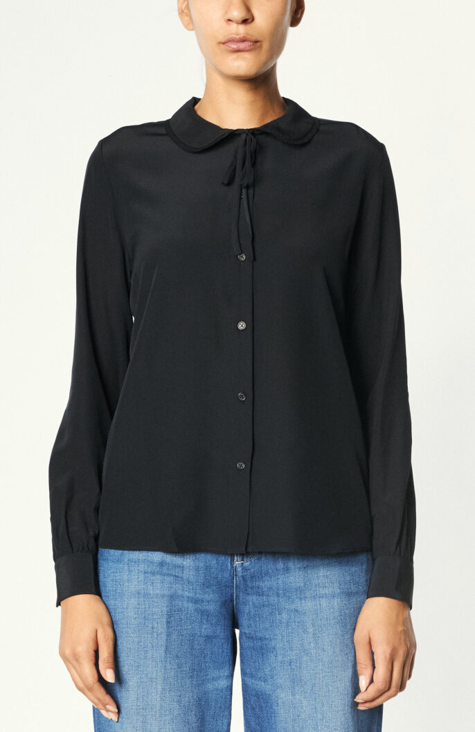 Silk blouse "Monet" in black