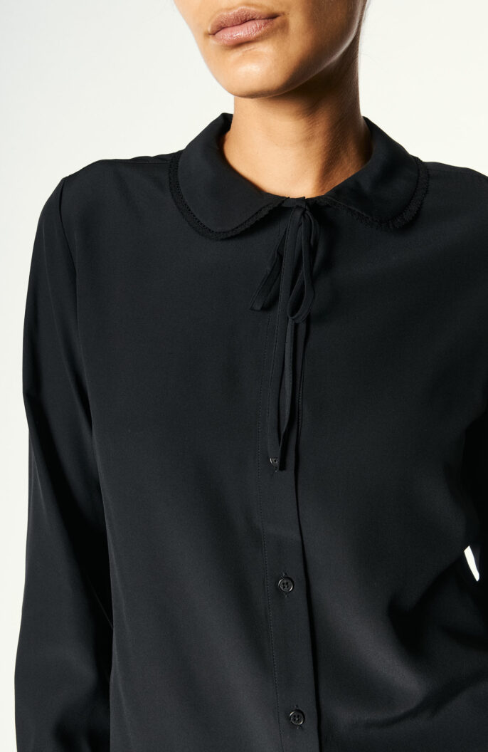 Silk blouse "Monet" in black