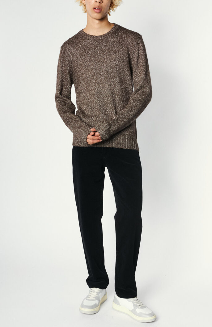 Mottled sweater "Marco" in brown