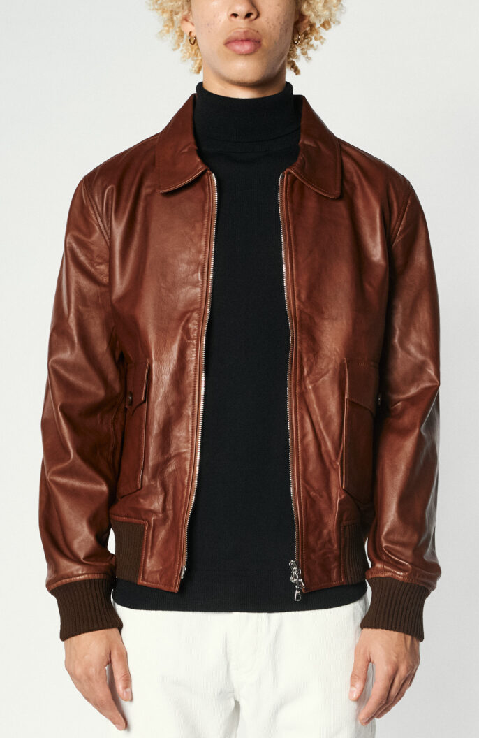 Leather jacket "Gianni" in brown