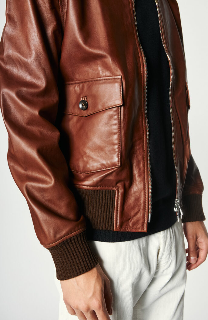 Leather jacket "Gianni" in brown